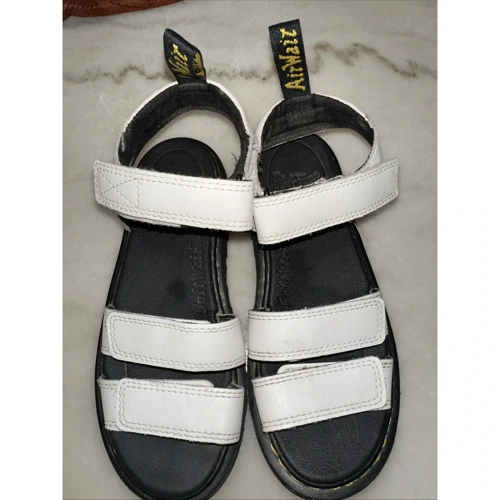 Dr. Martens Kids Sandal Junior Klaire Leather Strap Sandals Size 2 White